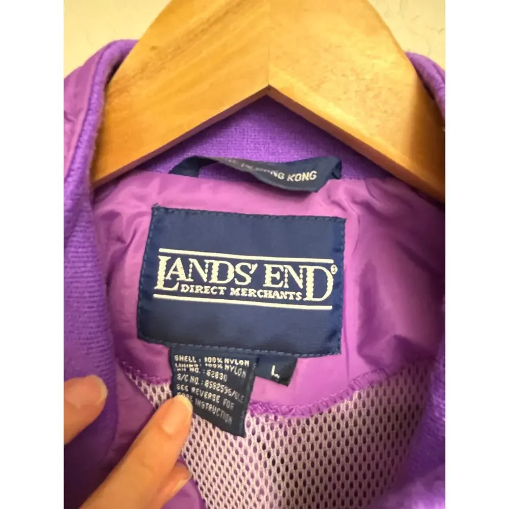 Lands End -Youth Large -Purple Windbreaker